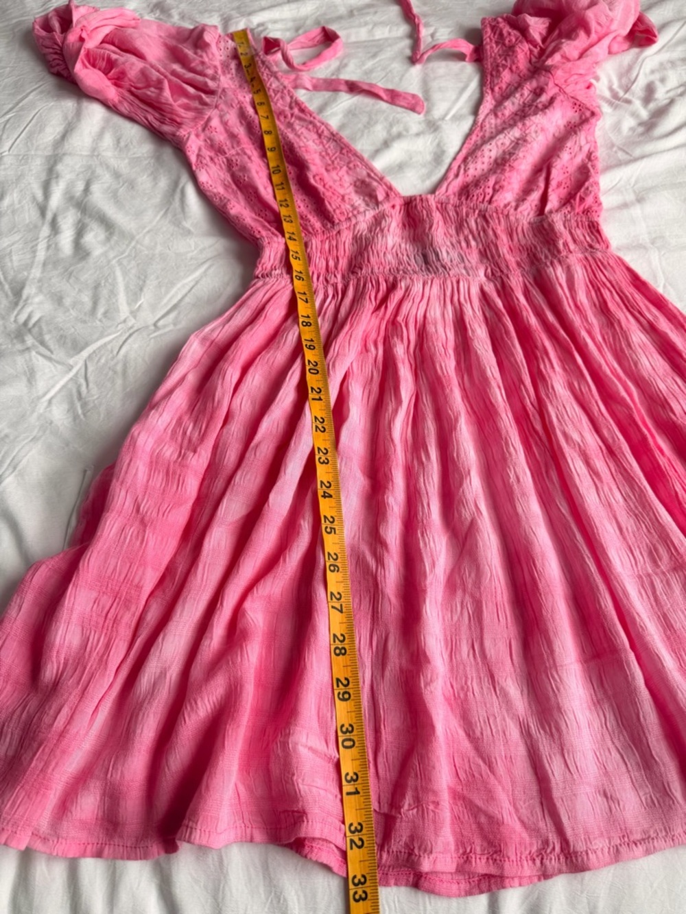 ASOS Pink Mini Dress with Smocked Waist - Picture 13 of 15